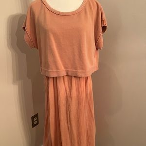 Anthropologie high low midi 2 piece set